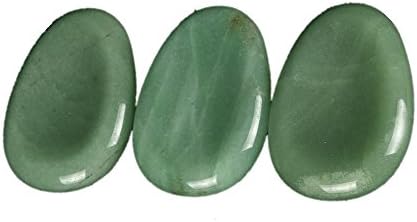 AITELEI אגודל טבעי דואג אבן ירוקה אבנטורין אבני דקל אבן אגודל לצ'אקרה רייקי, חרדה, ריפוי טיפול גביש