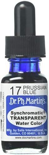 צבע המים השקוף הסינכרומטי של דר דר מרטין, 0.5 גרם, כחול פרוסי, Sync05ozs17