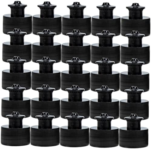פלסטיק בקבוקי מים 50 יחידות יד כיסוי שחור פלסטיק עגול ספורט מים בקבוק