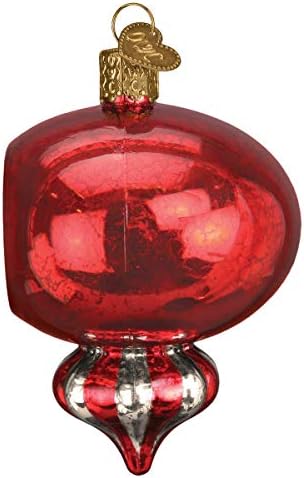עולם ישן חג המולד אדום מנטה השתקפות זכוכית זכוכית מקווטת קישוטי עץ חג המולד