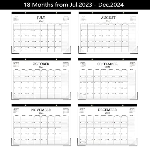 לוח שולחן 2023-2024-18 חודשים לוח שולחן גדול מיולי 2023-דצמבר 2024, 16.8 על 12, 2023-2024 לוח שולחן