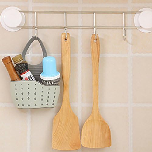 ליו ניאן מטבח כיור מדף, פלסטיק סבון מחזיק תליית מתכוונן רצועת מגופים נושא כלים סל למטבח אמבטיה