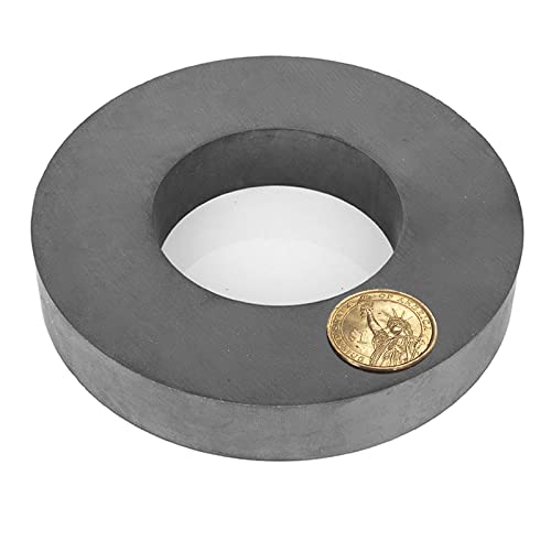 טבעת פריט מגנט גדול, 4.72 בקוטר גדול עגול קרמיקה דיסק כבד החובה מגנטים עם חור עבור עשה זאת בעצמך אמנות מדע פרויקטים