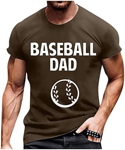 חולצת טריקו של גברים בייסבול אבא מכתב חולצה מודפסת זוג מזדמן היפ הופ חולצת טריקו שרוול קצר, צמרות