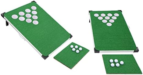 משחק ספורט ספורט גולף פונג - משחק פונג פונג מקורה או חיצוני גולף פונג עם לוחות ניידים, מחצלות דשא, כדורים