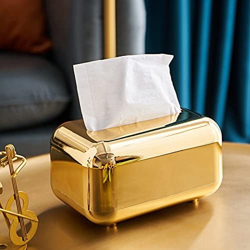 GFDFD מחזיק רקמות זהב תפאורה ביתית קופסת רקמות כסף שולחן עבודה שולחן עבודה קופסאות רקמות דקורטיביות