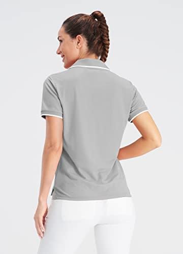 חולצות פולו של Hiverlay לנשים חולצות גולף נ 'צוואר צוואר צווארון חולצות טניס
