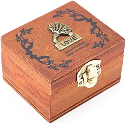 Uxzdx cujux מיני קופסת מוסיקה מעץ קופסת מוסיקה מתכת רטרו רטרו מדגם מכני מלאכת יום הולדת מתנה לקישוטים