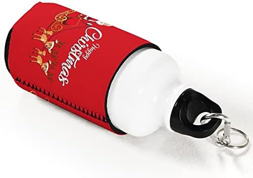 יכול שרוולים קירור יותר יכולות לפחיות ובקבוקים מבודדים אדומים הדפס חג המולד שמח PVC אלסטי לשימוש חוזר