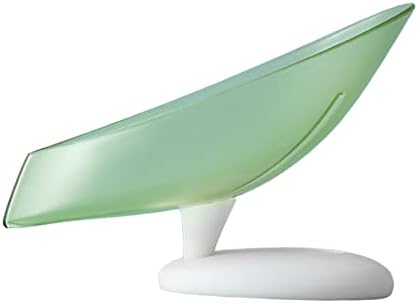 Baoblaze עמיד עצמי מחזיק סבון סבון קופסת סבון סבון מאחסון מברשת מאחסון מעגל עבודה משובח לחדר אמבטיה, ירוק