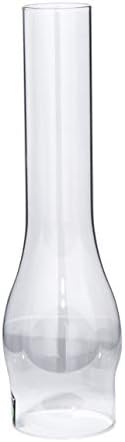 מנורת זכוכית שקופה בגודל 3 אינץ 'על 12 אינץ' כדי להתאים למבערים בסגנון שמן ונפט בגודל 2 לסגנון וינטג ' ועתיק