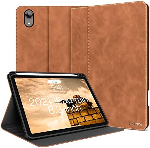 DTH-Panda iPad Mini 6 Case 2021 8.3 אינץ 'מקרים של דור שישי מיני, עם מחזיק עט פוליו עור PU עמדת כיסוי חכם