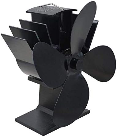 אח רדיאטור חיסכון באנרגיה שחור אח 4 להבי חום מופעל תנור מאוורר יומן עץ צורב שקט בית אח מאוורר יעיל חום הפצה מוצר