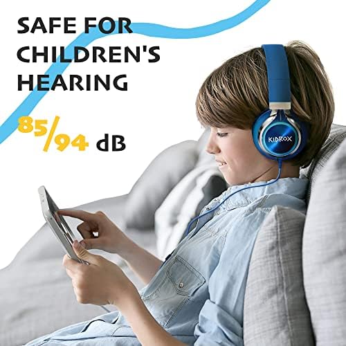 אוזניות קוויות של Kidrox לילדים לבית הספר - אוזניות לילדים מחווטות במיקרופון - אוזניות לילדים