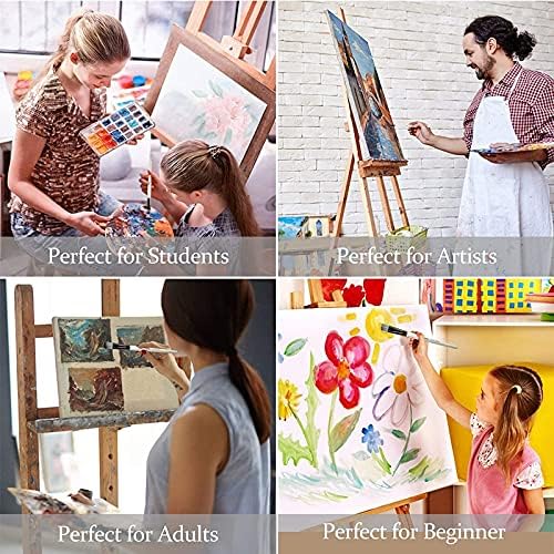 מברשת Paintrush 10 PCS מברשות צבע אמנות כוללות מארז נשיאה, לילדים, אמנים, אקריליק, שמן, צבעי מים וציור