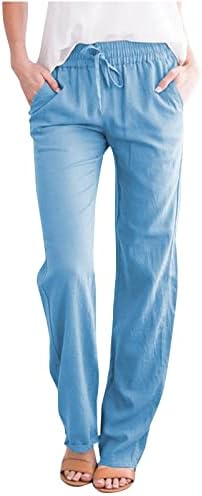 מכנסי מכנסי נערות נוער של צ'רלה למכנסיים לג'וניור בראנץ 'פשתן ישר רגליים רגילות סתיו מכנסי קיץ 2023