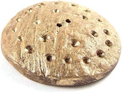 כפתורי קוקוס טבעיים דקורטיביים וייחודיים בעבודת יד - זהב מאט - 55 ממ - גלקסיה מוזהבת - 1 pc/pk. 1748