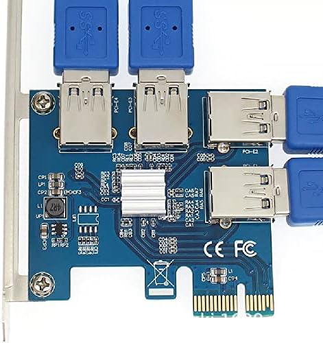 GDGDTDGDG PCI-E עד PCI-E מתאם 1 סיבוב 4 חריץ PCI-Express 1X עד 16X USB 3.0 ממיר PCIE מיוחד לכרטיס RISER