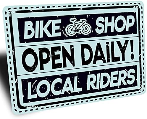 שלט חנות אופניים וינטג ', תפאורה לחנות אופניים, מוסך אופניים, מתנת אופנוענים, מתנה לבעלי אופניים, בעל חנות