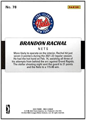 ברנדון Rachal RC 2022 Panini G League Red 78 טרום-רוקי NM+ -MT+ NBA Baskball Box FASERED PREMIERE
