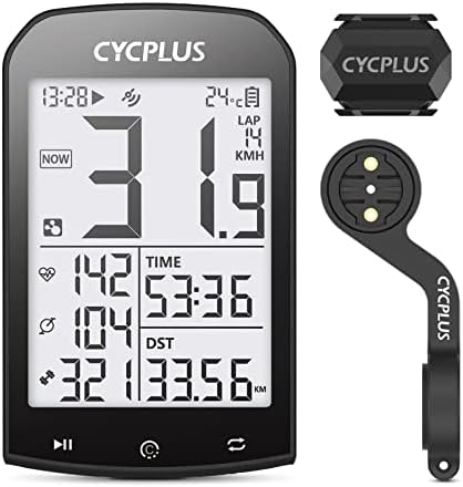 סט מחשב אופני Cycplus כולל חיישן מהירות והרכבה, מדד מהירות אופניים אלחוטי, נמלה אטומה למים+ גשש MTB Bluetooth