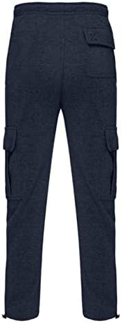 מכנסי טרנינג מטען מכנסיים רצים מכנסיים קיץ נינוח מכנסיים בכושר צבע אחיד המותניים המותניים באורך