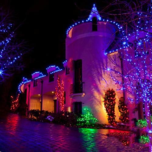 LED LED קישור אורות חג מולד 72ft 200 מחולל צבע עץ משתנה, 8 מצב מיתרי צבע רב צבע, אור, DC24V מתאם בטוח אור