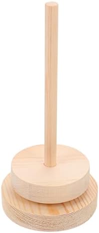כלים מסגור וויסקי 3 יחידות מחזיק חוט עץ מתקן חוט עץ מחזיק חוט עץ מעמד עם מנגנון מסובב מעמד שולחן עבודה