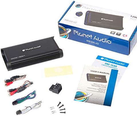 Audio Audio MB300.4D 4 ערוץ Class D מגבר מכונית - 1200 וואט, 2 אוהם יציב, דיגיטלי, טווח מלא, אספקת חשמל MOSFET,