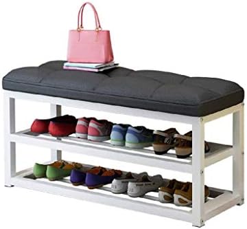 ספסל מתלה נעליים WSZJJ, מדף אחסון, 2 מארגן אחסון נעליים של שכבה לחדר אמבטיה, מסדרון