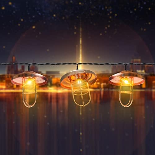 פנסי פנס וינטג 'אורות מיתר סוללה מופעלת, אורות מיתר פטיו בגודל 10.5ft 10 אורות LED APMSHADE