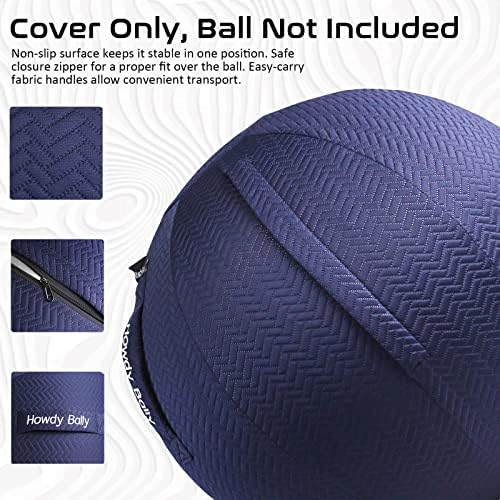 כיסוי כדור מגן של Bally Bally ליוגה בשימוש ביתי /כדור אימון /איזון עם ידיות נשיאה נוחות, כיסוי כדור