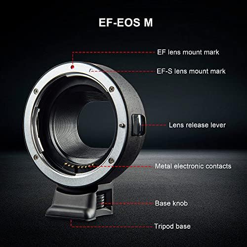 Viltrox ef-eos m עדשת הרכבה מתאם אלקטרוני ממיר מתאם EF-M תואם לעדשת Canon EF/EF-S לקאנון EOS M מצלמה EOS M100
