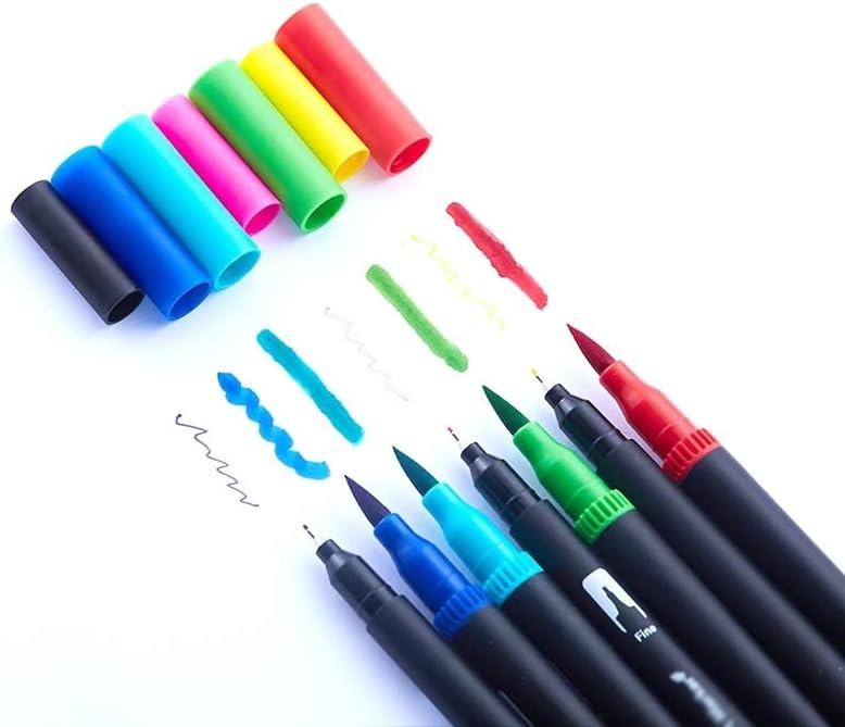 ZSEDP צבעים מברשת עט עט צבעי מים סמני אמנות כפולים עט לציור ציור ציוד אמנות קליגרפיה
