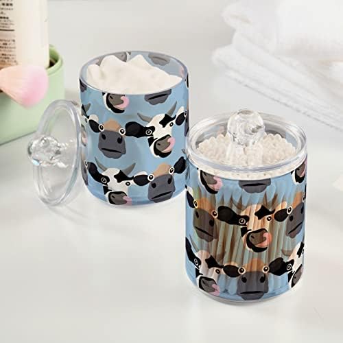 חלב כותנה מחזיק ספוגית מכולות אמבטיה צנצנות עם מכסים מכוונים כרית כותנה כרית כרית כרית עגול צנצנת