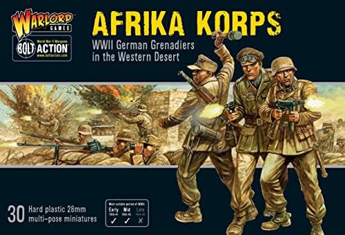בורג פעולה אפריקה קורפס גרמנית רימונים מערבי מדבר 1:56 מלחמת העולם השנייה צבאי משחקי מלחמה פלסטיק