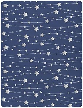 כוכבים כחולים מנגלים גיליונות עריסה לבנים בנות חבילות ומשחקים סדיני מיני עריסה מיני נושמים גיליון עריסה מצויד