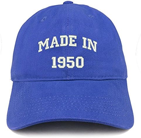 חנות הלבשה אופנתית שנעשתה בשנת 1950 טקסט רקום כובע כותנה מוברש 73